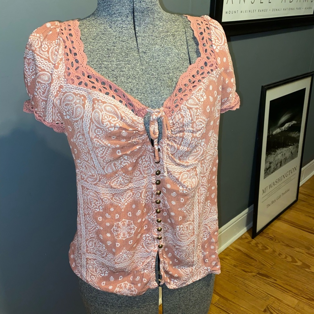 Short Sleeve Sienna Peasant Top